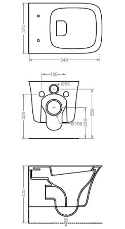 Унитаз подвесной ArtCeram COW CWV001 01;00 (L6811) без сиденья