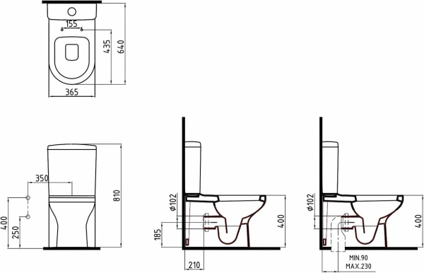 Унитаз напольный безободковый с функцией биде Bien Venus VNKD064N1VE0W5SZ0
