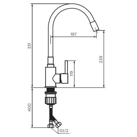 Смеситель для кухни Dorff Logic D3007622