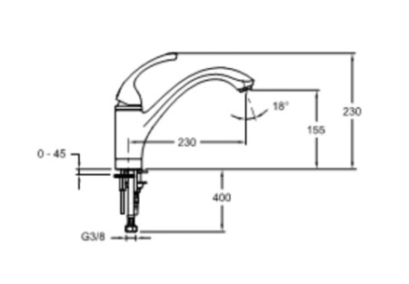 Смеситель для кухни Jacob Delafon Forte E10415-CP