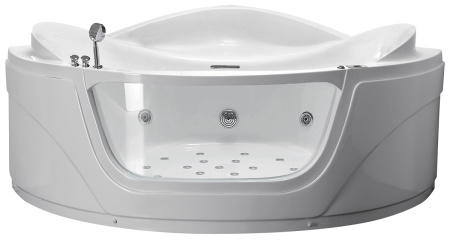 Акриловая ванна (165х165) Gemy G9247 K с гидромассажем, универсальная