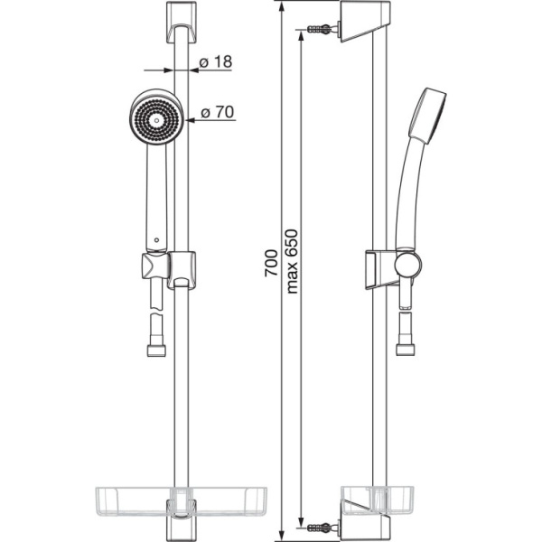 Душевой гарнитур  Oras APOLLO 520