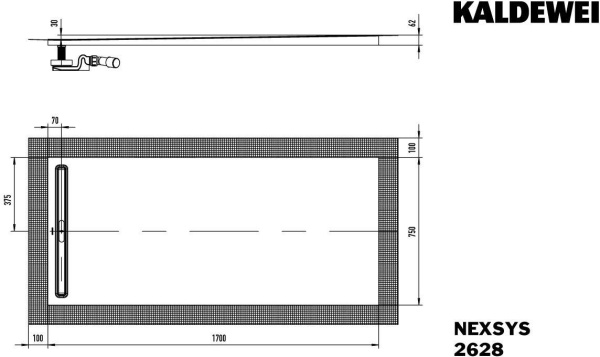 Душевой поддон (75 x 170) Kaldewei Nexsys 412846300001