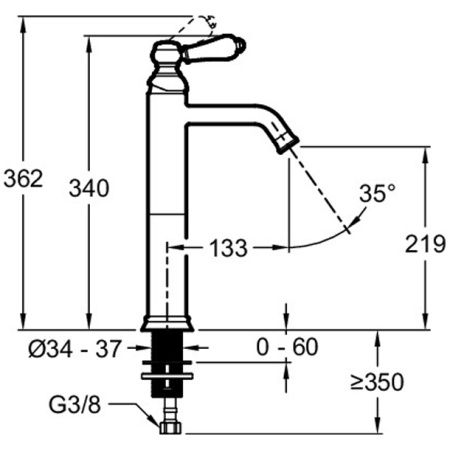 Смеситель для раковины Jacob Delafon Louise E24361-CP