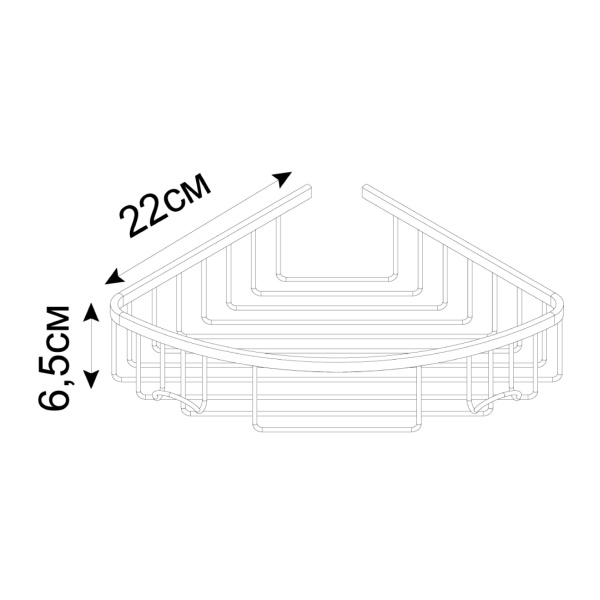Полка угловая одноэтажная Fixsen Hotel хром FX-31051-1