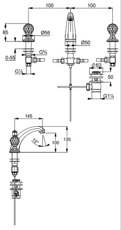 Смеситель для раковины Kludi Adlon/1926 5104345G4