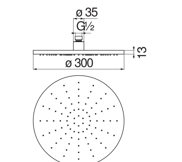 Верхний душ Nobili AD139/63FLP