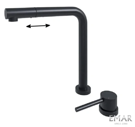 Смеситель для кухни EMAR ЕС - 7027 Black