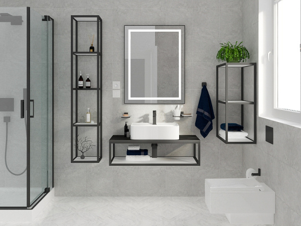 Консоль под раковину Cezares CADRO-100/46/30-1C-SO-MET-ST