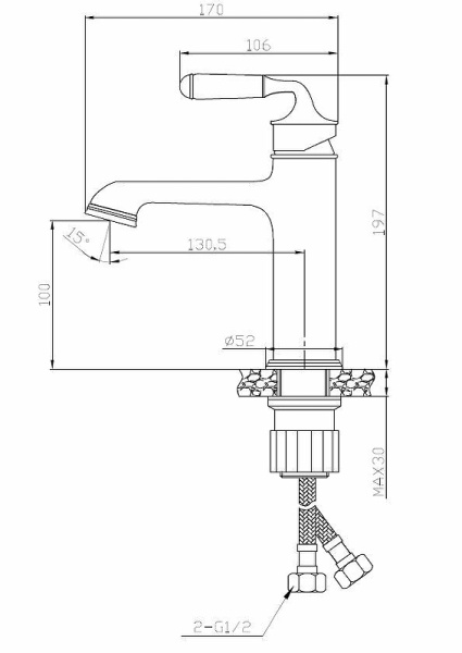 Смеситель для раковин ESKO PRAGUE PG 26