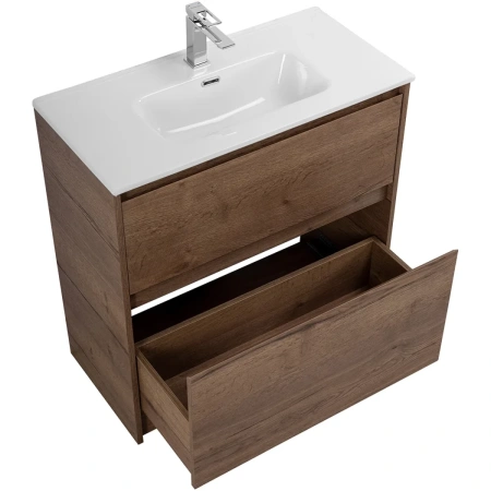 Тумба под раковину BelBagno Kraft 80 KRAFT39-800/390-2C-PIA-RT Rovere Tabacco