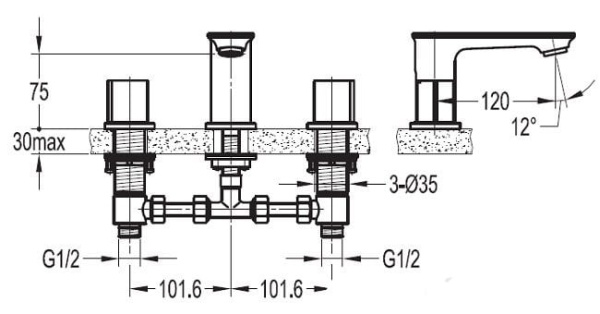 Смеситель для раковины Cezares City CITY-F-BLS-01-W0