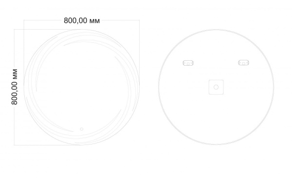 Зеркало с подсветкой Art&Max ROMANTIC AM-Rom-800-800-DS-F