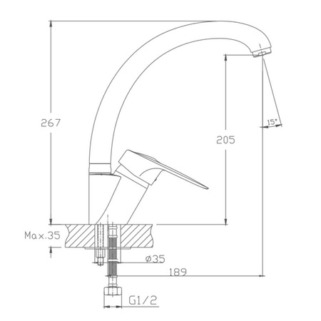 Смеситель для кухни Haiba HB4113-1