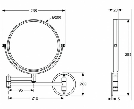 Зеркало для бритья Ideal Standard IOM A9111AA