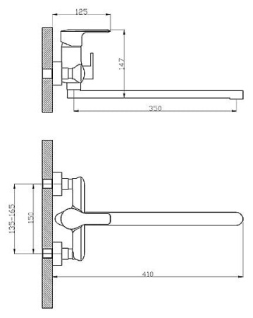Смеситель для ванны Rossinka V35-32