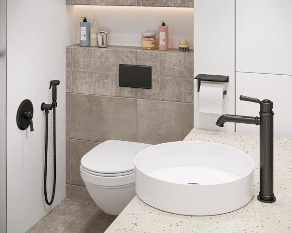 Смеситель для раковины-чаши Timo Arisa черный 5311/03F