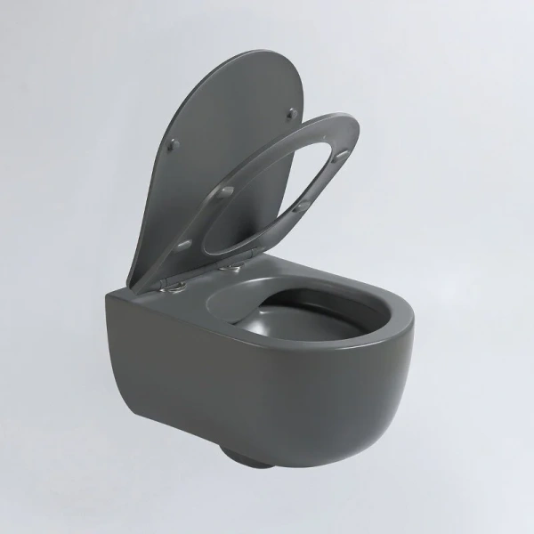 Унитаз подвесной Vincea Evo VT1-34SMA безободковый, антрацит