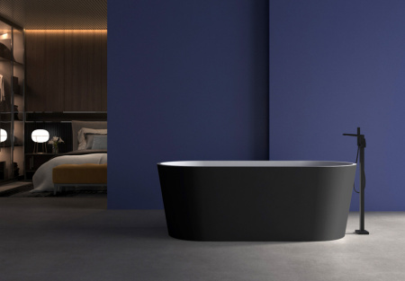 Акриловая ванна (170х80) ABBER AB9209MB без гидромассажа, черный