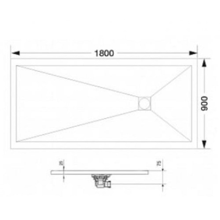 Душевой поддон 90х180х3 RGW ST-189G 14152918-02