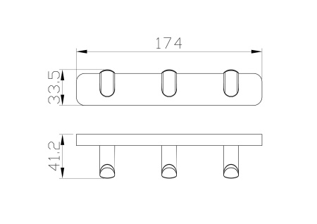 Вешалка с 3 крючками для ванной WONZON & WOGHAND GRAFFITY, темный графит WW-9335-BGM