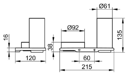 Двойной держатель со стаканом и чашей Keuco Edition 400 11554019000