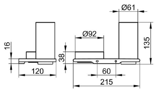 Двойной держатель со стаканом и чашей Keuco Edition 400 11554019000
