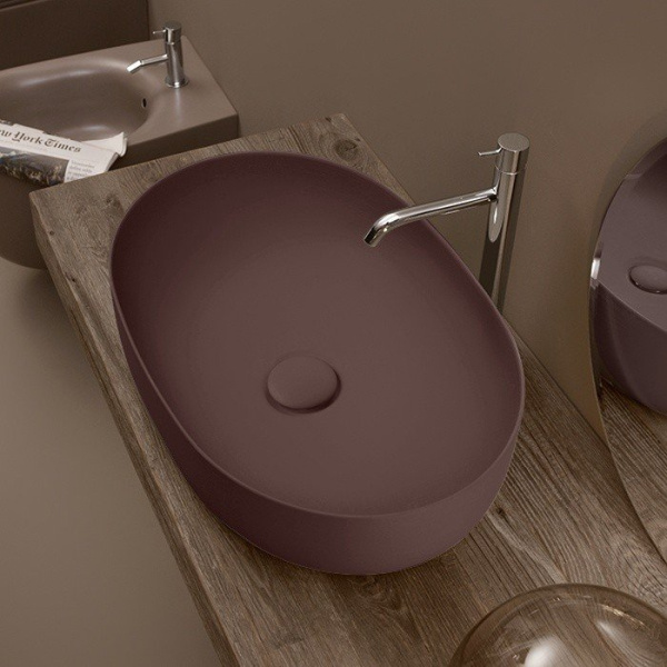 Донный клапан для раковины Kerasan 923375 бордовый матовый