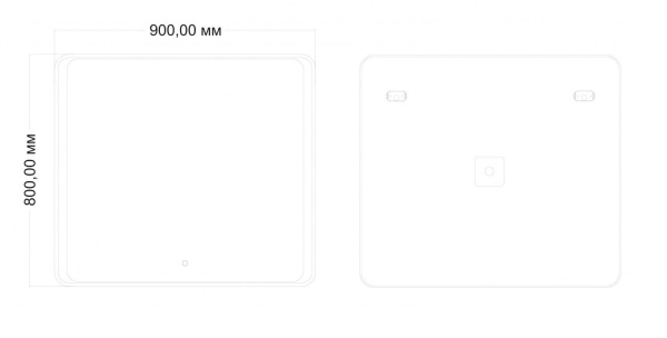 Зеркало с подсветкой Art&Max ELEGANT AM-Ele-900-800-DS-F