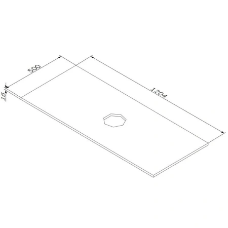 Столешница под раковину 120 см AM.PM Func M8FST1200WM белый матовый