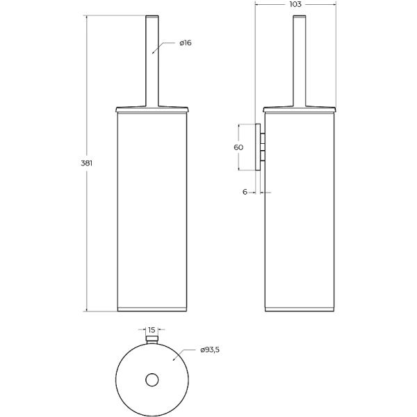Ёршик для унитаза CEZARES RELAX-TBS-M-NOP