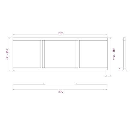 Экран под ванну Onika Одио 160 516006