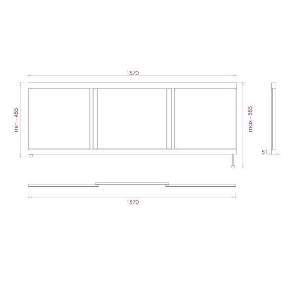Экран под ванну Onika Одио 160 516006