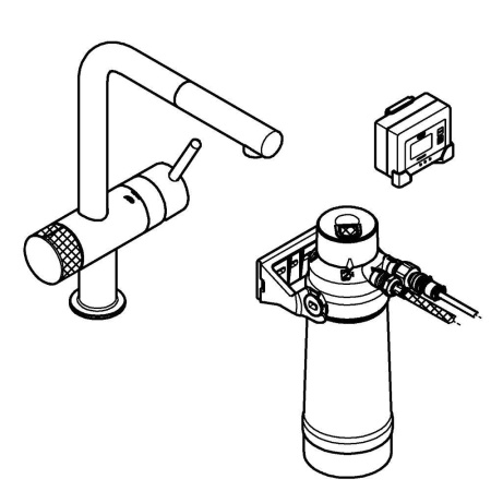 Смеситель для кухни GROHE Blue Pure Minta с функцией фильтрации 30382 000 (30382000)