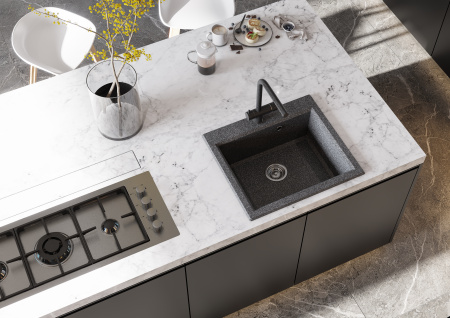 Кухонная мойка Aquaton Линеа 58 1A733032LW210 графит