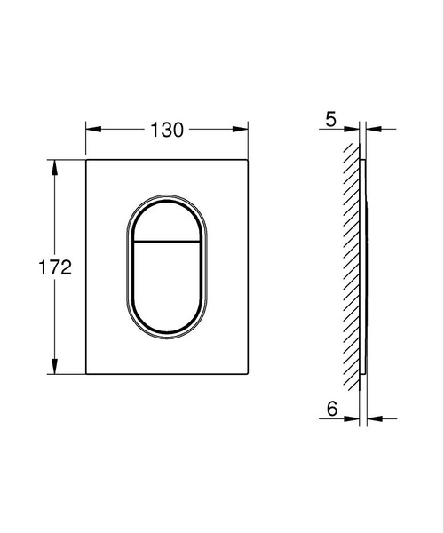 Панель смыва для скрытого бачка GROHE Arena Cosmopolitan S 37624GL0 (37624GL0)