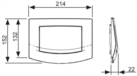 Панель смыва с одной клавишой TECE 9240100