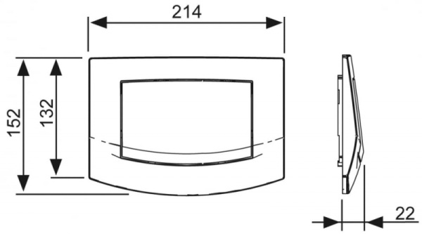 Панель смыва с одной клавишой TECE 9240100