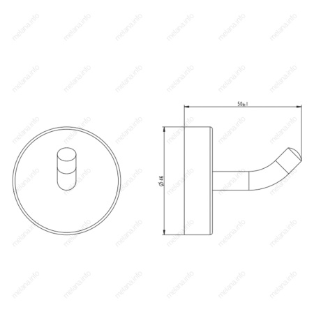 Крючок одинарный Melana MLN-866008