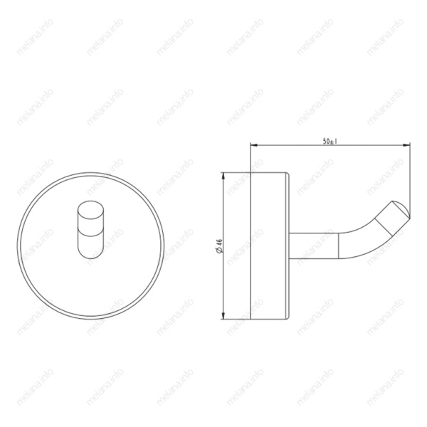 Крючок одинарный Melana MLN-866008