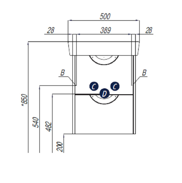 Тумба с раковиной Акватон Сильва 50 1A2117K1SIW50