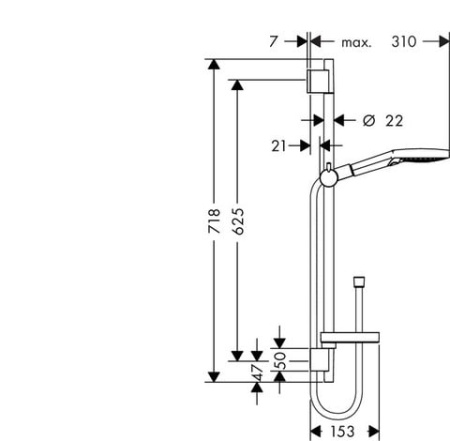 Душевой гарнитур Hansgrohe Raindance Select S 26632400