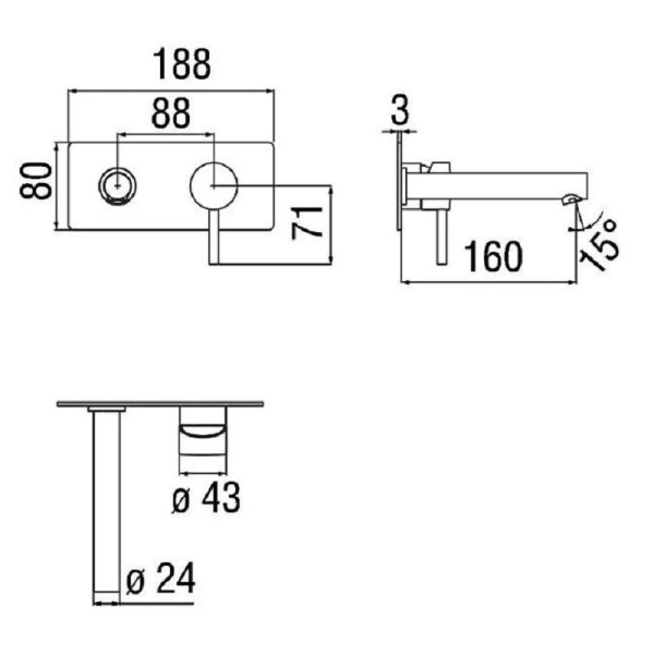 Смеситель для раковины Nobili Live LV00498WM