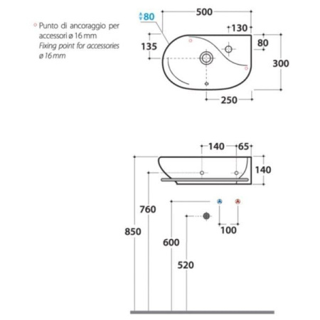 Полотенцедержатель Globo Lavabi d'arr MI048 cr