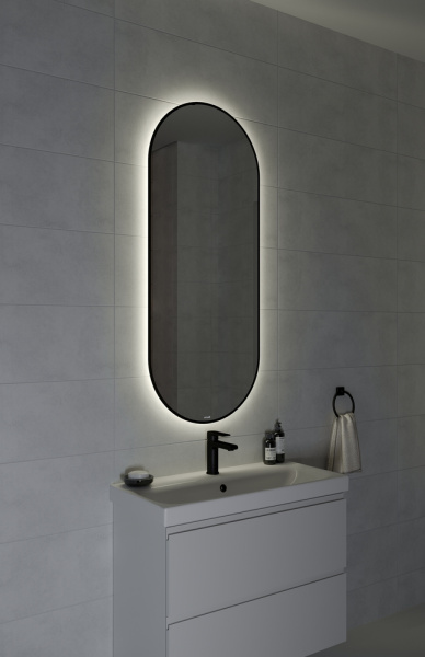 Зеркало Cersanit ECLIPSE smart 50x122 в черной рамке 64151