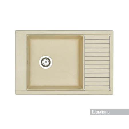 Кухонная мойка Aquaton Делия 78 1A715132DE290 шампань