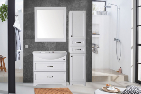 Зеркало (85х95)  ASB-Woodline Берта 85 10121 (белый)