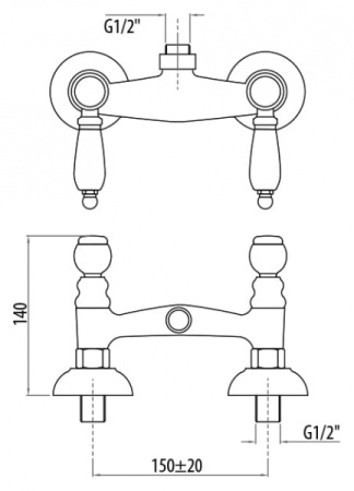Смеситель для душа Gattoni Vivaldi Lever 1307713VO br