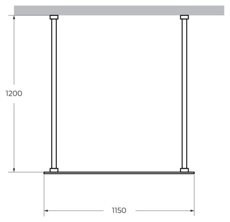 Душевая перегородка 115 см CEZARES LIBERTA LIBERTA-L-2-115-120-C-Cr