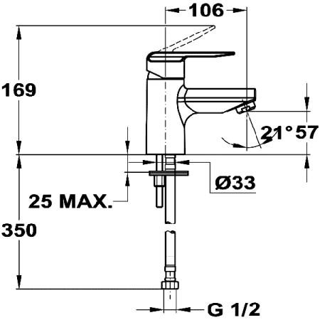 Смеситель для раковины Mofem Mode 150-0046-40
